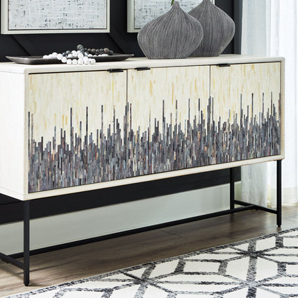 Freyton - Accent Cabinet - White / Gray
