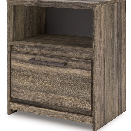 Elbrim - One Drawer Night Stand - Brown