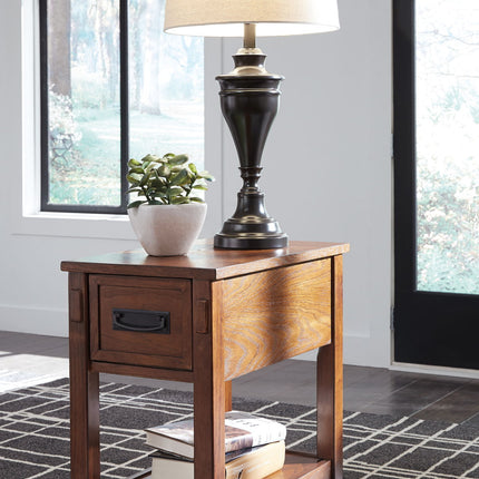 Breegin - Chair Side End Table - 1 Drawer - Brown