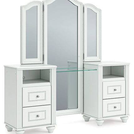 Kozlani - Vanity With Mirror - White