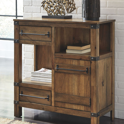 Roybeck - Accent Cabinet - Light Brown / Bronze