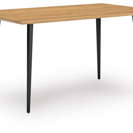 Gretlynn - Rectangular Dining Room Table - Black / Natural