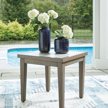 Rainier Ranch - Square End Table - Brown / Beige