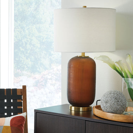 Farberman - Glass Table Lamp - Amber