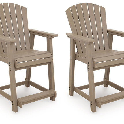 Seacliff Beach - Barstool (Set of 2) - Medium Brown