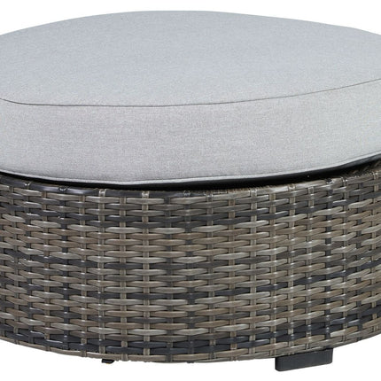 Harbor Court - Ottoman with Cushion - Gray