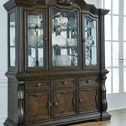 Maylee - Dining Buffet And Hutch - Dark Brown