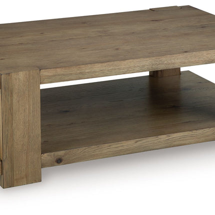 Flangren - Rectangular Cocktail Table - Light Brown