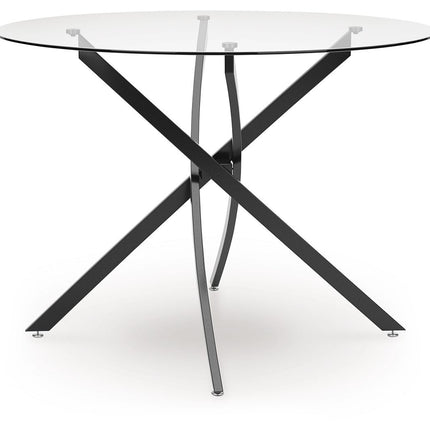 Pharwynn - 5 Pc. - Dining Room Table, 4 Side Chair - Black