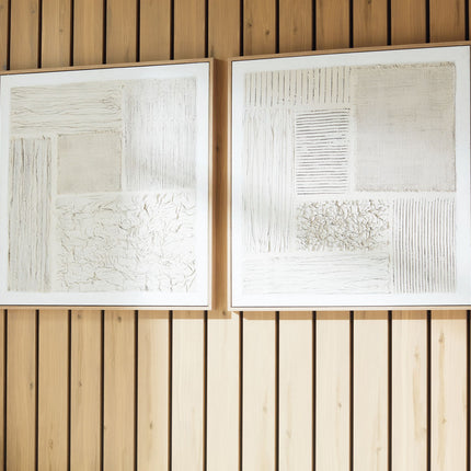 Andorfield - Wall Art Set (Set of 2) - Beige / Black / White