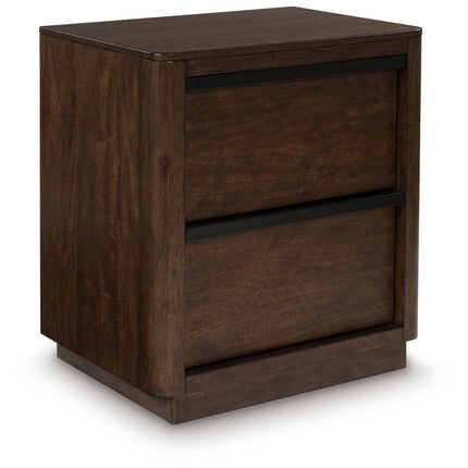 Dilenno - Two Drawer Night Stand - Dark Brown