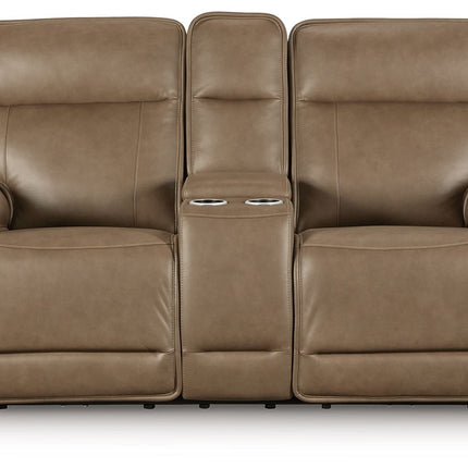 Glencroft - Power Reclining Loveseat With Console / Adjustable Headrest - Sahara