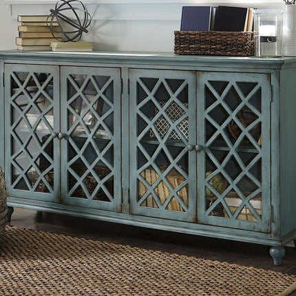 Mirimyn - Accent Cabinet - Vintage Finish - Antique Teal