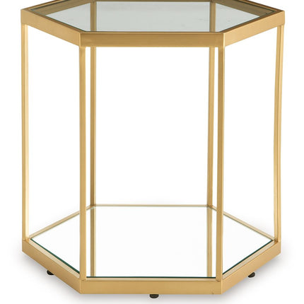 Veerwick - Accent Cocktail Table - Gold Finish