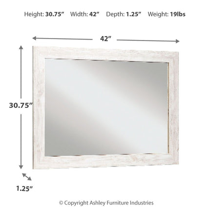 Paxberry - Bedroom Accent Mirror - Whitewash