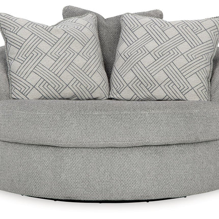 Casselbury - Oversized Swivel Accent Chair - Cement