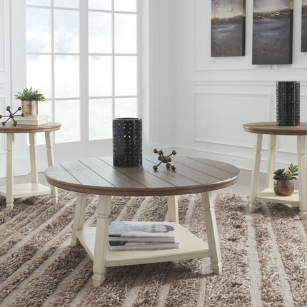 Bolanbrook - Occasional Table Set (Set of 3) - White / Brown / Beige