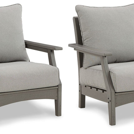 Visola - Lounge Chair w/Cushion (Set of 2) - Gray