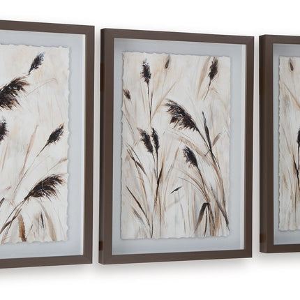 Honslow - Wall Art Set (Set of 3) - Brown / Black / White