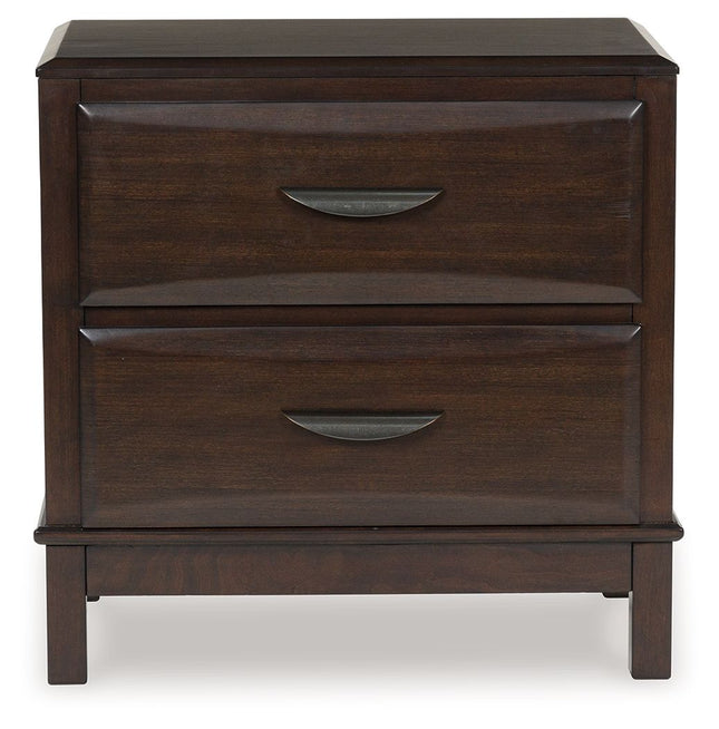Vanmore - Two Drawer Night Stand - Dark Brown