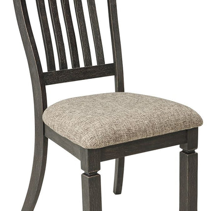 Tyler Creek - Dining UPH Side Chair (Set of 2) - Slatback - Black / Grayish Brown