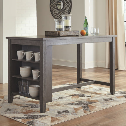Caitbrook - Rectangular Dining Room Counter Table - Gray