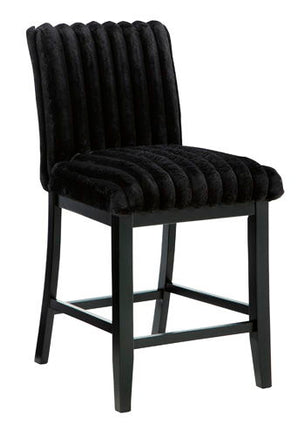 Mervannie - Upholstered Barstool (Set of 2) - Black