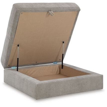 Aslan Court - Ottoman With Storage - Pebble