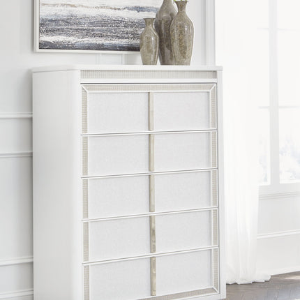 Chalanna - Five Drawer Chest - White