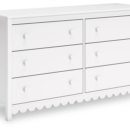Hallityn - Six Drawer Dresser - White