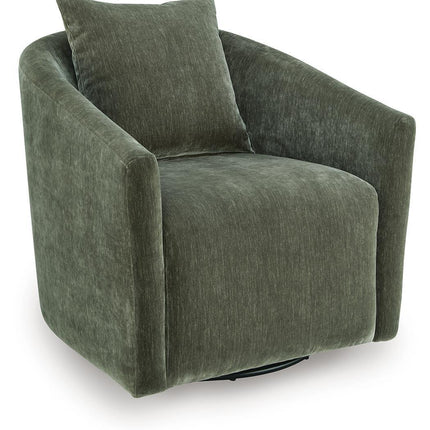 Leastow - Swivel Accent Chair - Loden