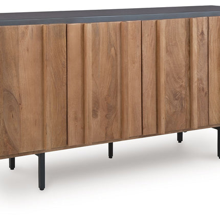 Quintavious - Accent Cabinet - Brown / Charcoal