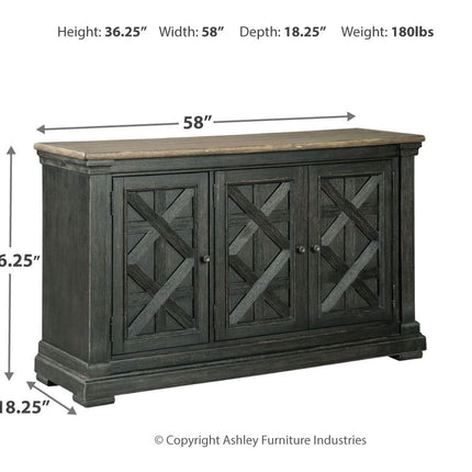 Tyler Creek - Dining Room Server - Black / Gray