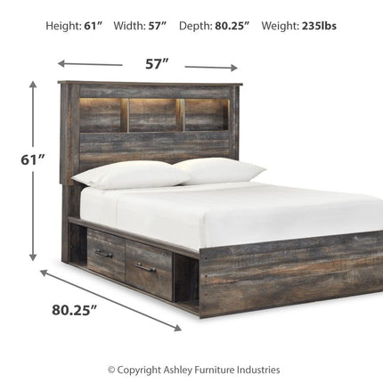 Drystan - Panel Bookcase Bed