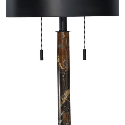 Alanbert - Metal Table Lamp - Brown / Black