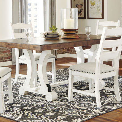 Valebeck - Rectangular Dining Room Table - White / Brown