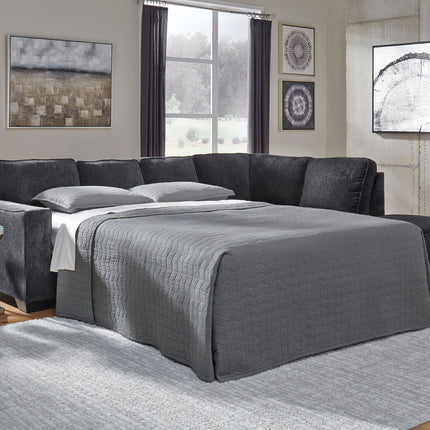 Altari - Right Arm Facing Corner Chaise With Sleeper 2 Pc Sectional - Slate