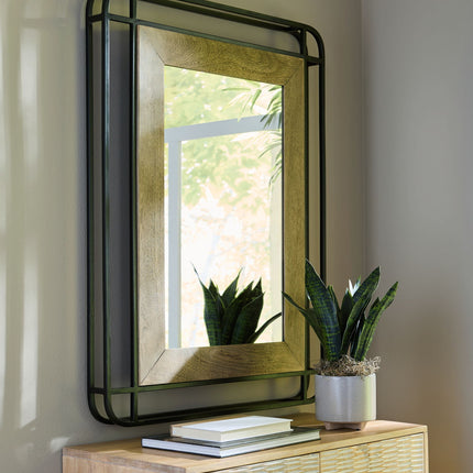 Beelman - Accent Mirror - Black / Brown