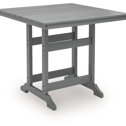 Sanctuary Beach - Square Counter Table With Umbrella Option - Dark Gray