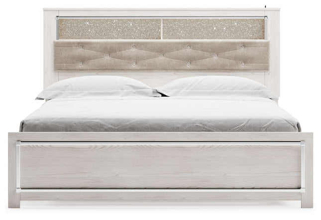 Altyra - King Bookcase Panel Bed - White