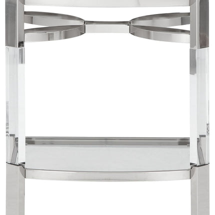 Chaseton - Accent Table - Clear / Silver Finish