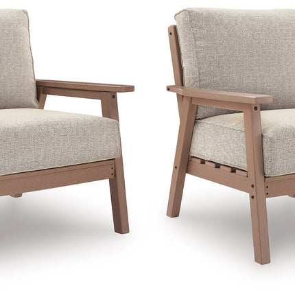 Grover Beach - Lounge Chair With Cushion (Set of 2) - Driftwood