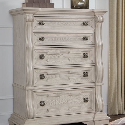 Bruchandi - Five Drawer Chest - Antique White