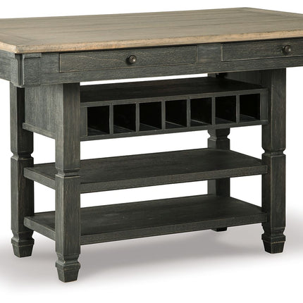 Tyler Creek - Rectangular Dining Room Counter Table - Black / Gray