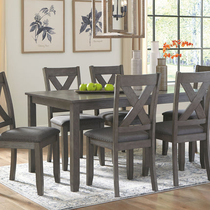 Caitbrook - RECT DRM Table Set (Set of 7) - Gray
