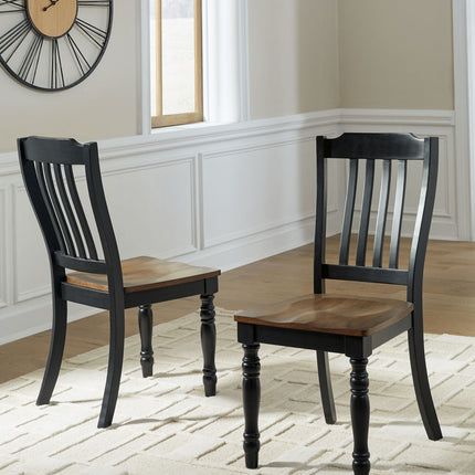 Clorazi - Dining Room Side Chair (Set of 2) - Black / Brown