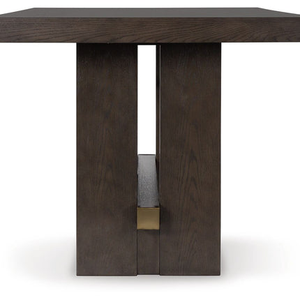 Burkhaus - Rectangular Dining Room Counter Table - Dark Brown