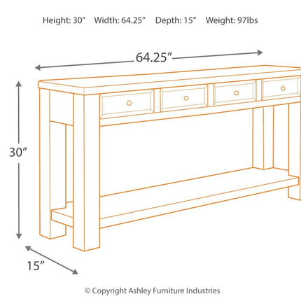 Gavelston - Sofa Table - Black