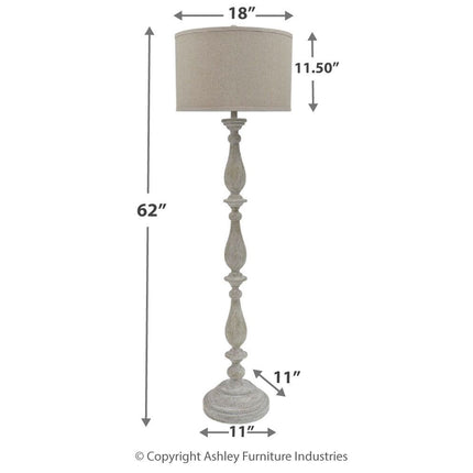 Bernadate - Poly Floor Lamp - Whitewash