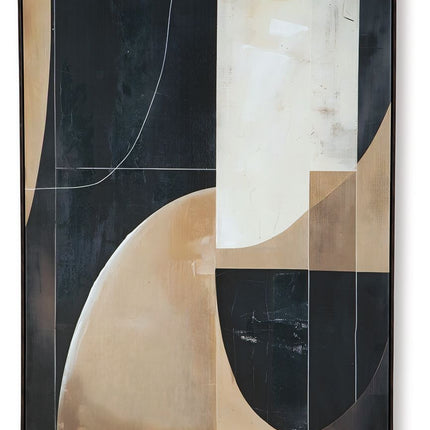 Ewanford - Wall Art - Black / Brown / Tan